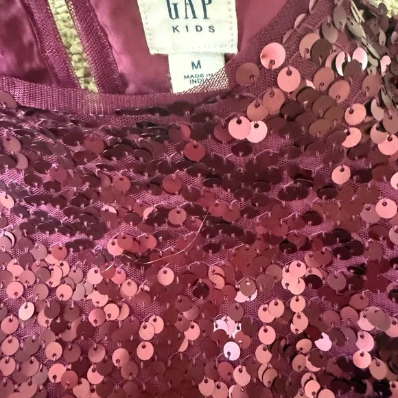 GAP Kids Shimmering Burgandy  Sequin dress - Picture 2 of 2